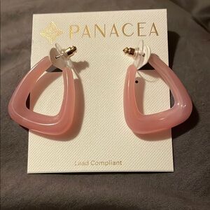 NWOT Panacea Lightweight Pink Angular shop Earrings! 💕